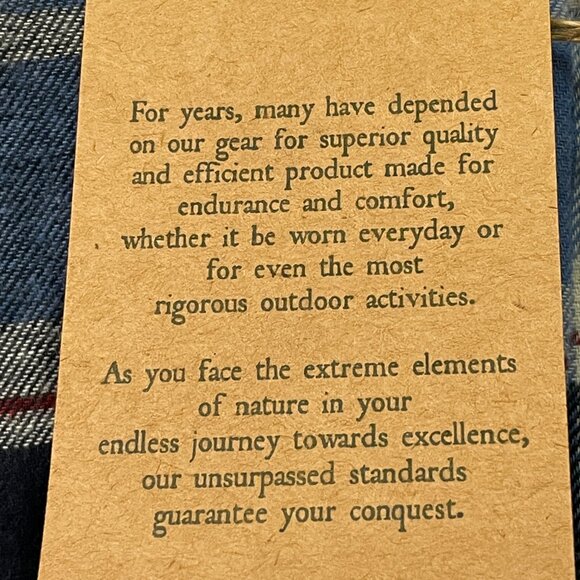 (NWT) STILLWATER SUPPLY Flannel long shirt. Blue/Burgundy plaid, 2XL - Picture 9 of 10